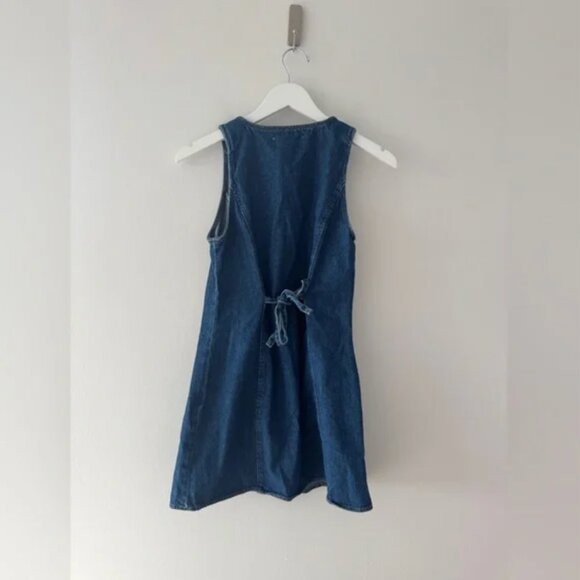 REFORMATION Jaime Denim Mini Dress 0 - Picture 3 of 4